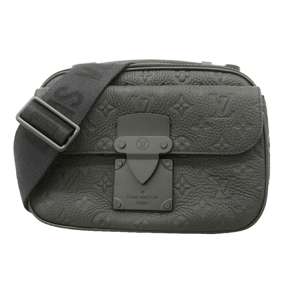 Louis Vuitton Monogram Taurillon S-Lock Handbag M58489 Black 2-way bag for men